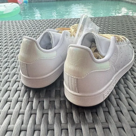 Adidas Stan Smith White Easy Yellow Women's Athletic Shoes FW8494 Size 5.5