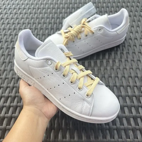 Adidas Stan Smith White Easy Yellow Women's Athletic Shoes FW8494 Size 5.5
