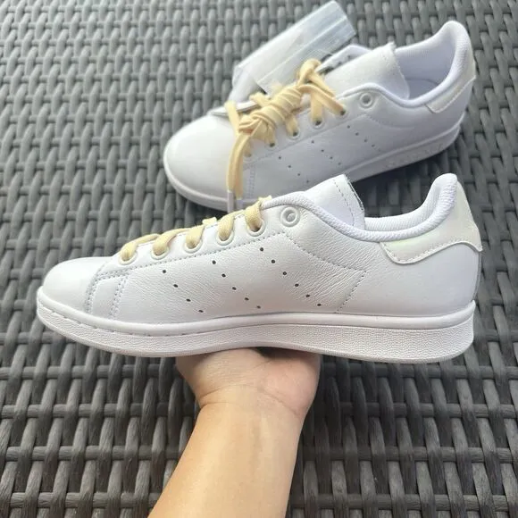 Adidas Stan Smith White Easy Yellow Women's Athletic Shoes FW8494 Size 5.5