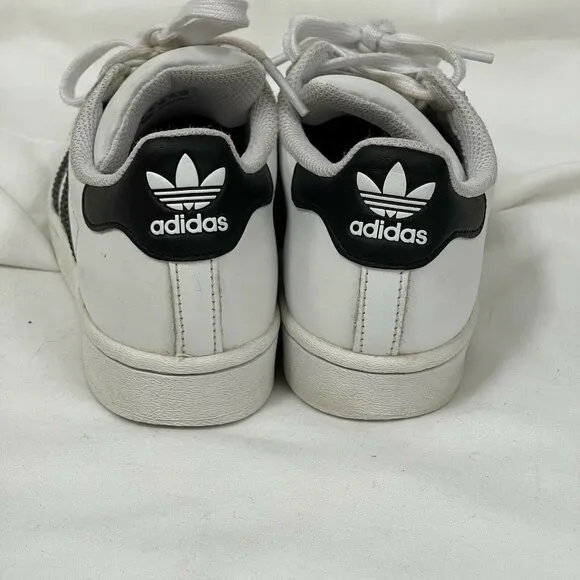 Adidas Superstar C Unisex Kids White Lace Up BA8378 Comfort Sneaker Shoes Size 4