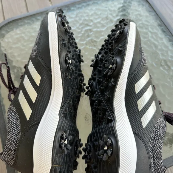 Adidas Tech Response 2.0 Golf Cleats Black &amp; Gray Golf Shoes Woman's  7.5 FW6322