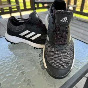 Adidas Tech Response 2.0 Golf Cleats Black &amp; Gray Golf Shoes Woman's  7.5 FW6322