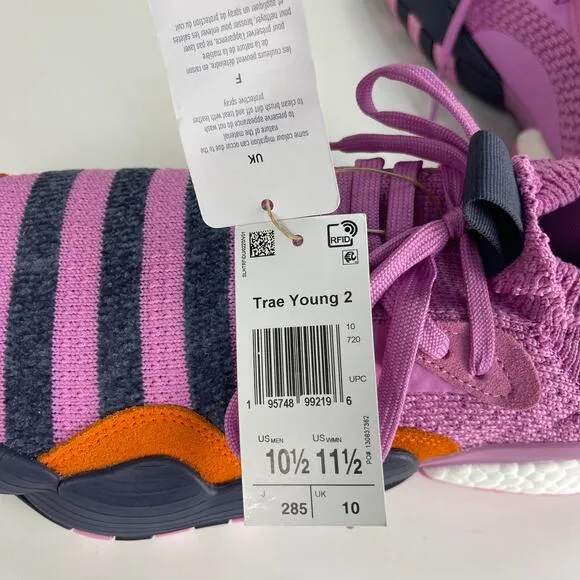 Adidas Trae Young 2.0 Basketball Shoes Statosphere Pulse Lilac HO6483 Men's 10.5