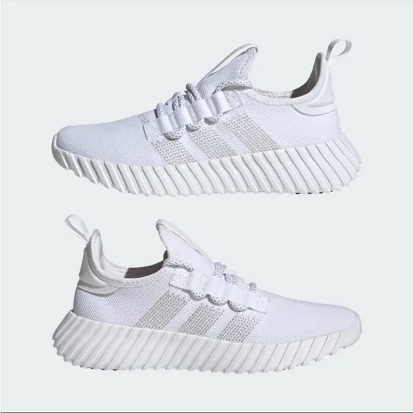 Adidas Women's Kaptir Flow Running Shoes White Gray Sz 8.5