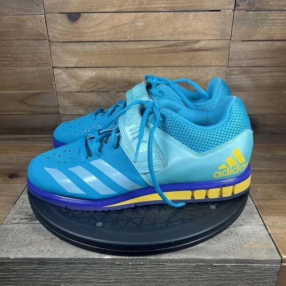Adidas Womens Sz US 9 Powerlift 3.1 Blue Lace Up Athletic Shoes Low Top Sneakers