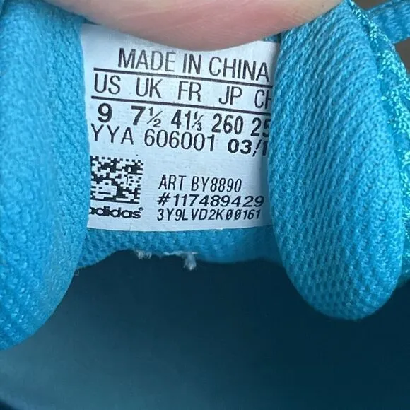 Adidas Womens Sz US 9 Powerlift 3.1 Blue Lace Up Athletic Shoes Low Top Sneakers