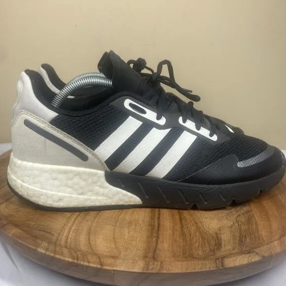 Adidas ZX 1K Boost Mens Black And White Size 12 Athletic Running Shoes