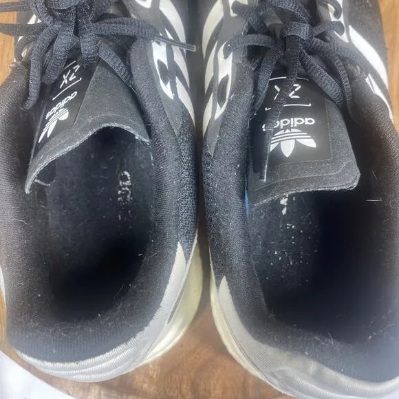 Adidas ZX 1K Boost Mens Black And White Size 12 Athletic Running Shoes