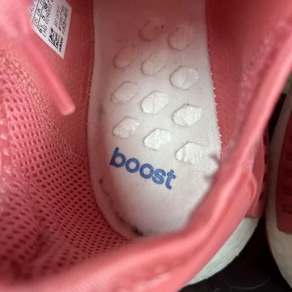 Adidas NMD_R1 Sneakers Pink White FX7073 Women’s Size 6.5 Lace Up Shoes Athletic