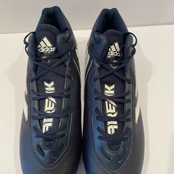 Adidas White and Blue Football Cleats Shoes with Quick-Lace System