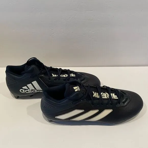 Adidas White and Blue Football Cleats Shoes with Quick-Lace System