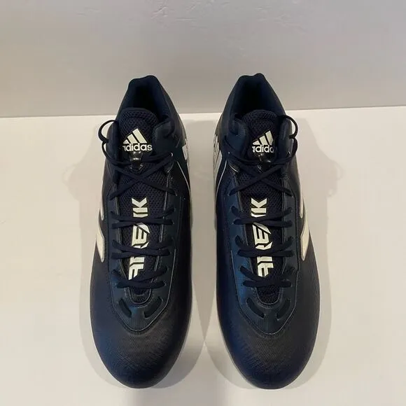 Adidas White and Blue Football Cleats Shoes with Quick-Lace System