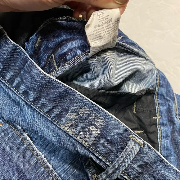 Agave River Men’s Jeans 33 Waist Designer Distressed Weathered Slim Skinny Fit