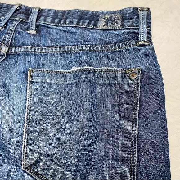 Agave River Men’s Jeans 33 Waist Designer Distressed Weathered Slim Skinny Fit