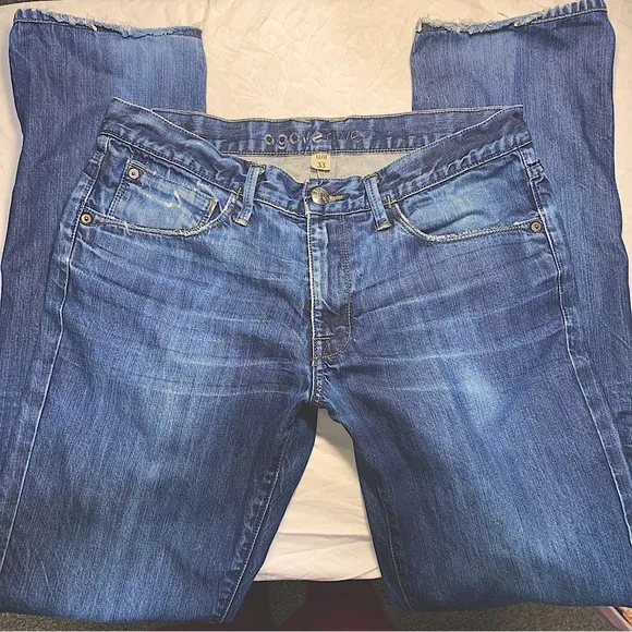 Agave River Men’s Jeans 33 Waist Designer Distressed Weathered Slim Skinny Fit