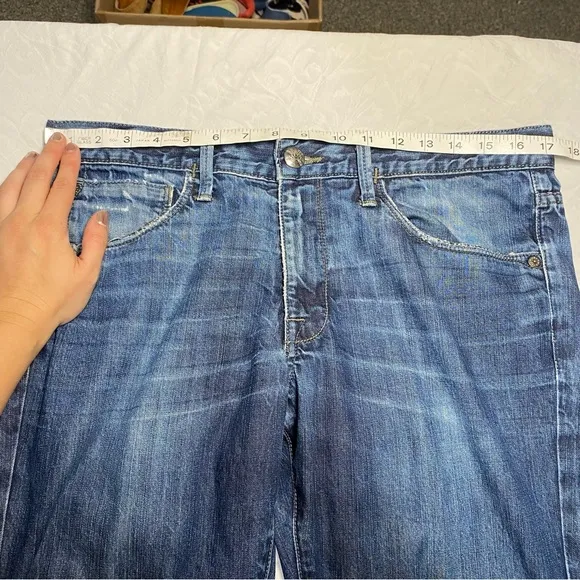 Agave River Men’s Jeans 33 Waist Designer Distressed Weathered Slim Skinny Fit