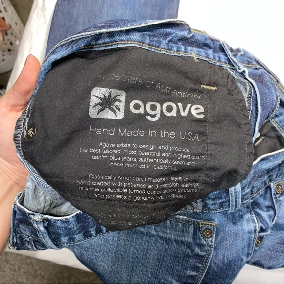 Agave River Men’s Jeans 33 Waist Designer Distressed Weathered Slim Skinny Fit