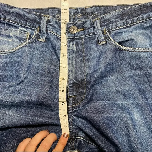 Agave River Men’s Jeans 33 Waist Designer Distressed Weathered Slim Skinny Fit