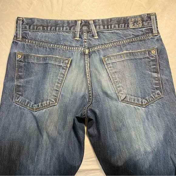 Agave River Men’s Jeans 33 Waist Designer Distressed Weathered Slim Skinny Fit