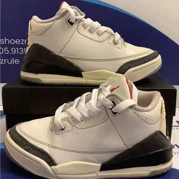 Air Jordan 3 White Cement Reimagined Kids 2y