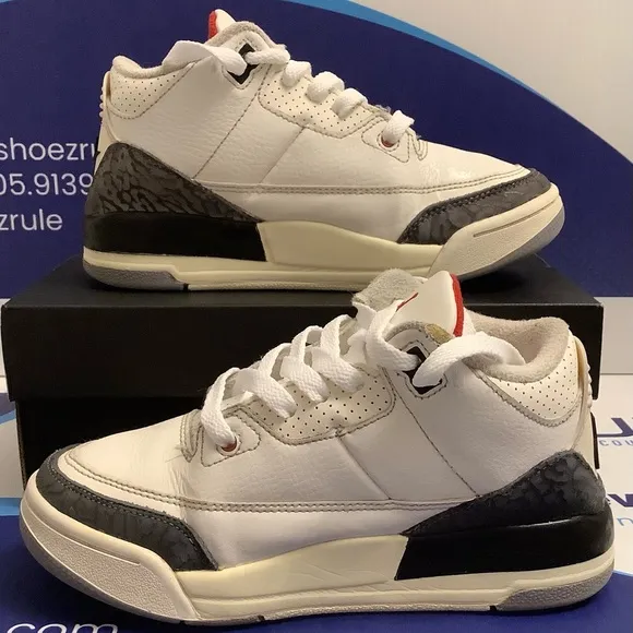 Air Jordan 3 White Cement Reimagined Kids 2y