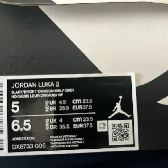 Air Jordan Nike Luka 2 AJ4 Cement Black Infrared Sneakers Shoes Mens Boys 5 NEW