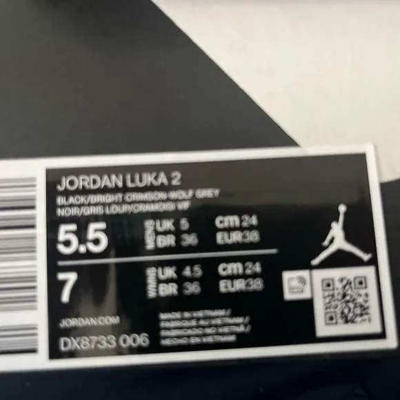 Air Jordan Nike Luka 2 AJ4 Cement Black Infrared Sneakers Shoes Mens Boys 5.5