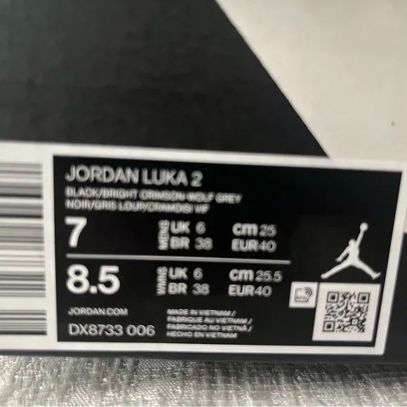 Air Jordan Nike Luka 2 AJ4 Cement Black Infrared Sneakers Shoes Mens Boys 7 NEW
