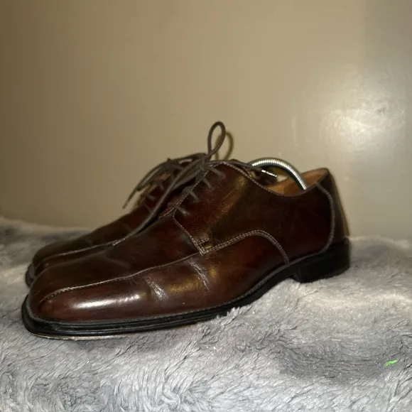 Aldo Shoes Men 43 US 10 Dress Oxford Brown Leather Comfort Lace Academia Office