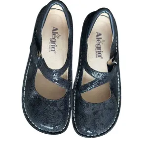 Alegria Dayna Black Paisley Mary Jane Shoes Size 37 WIDE. US Size 7 - 7 1/2 WIDE