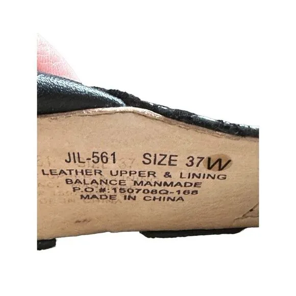 Alegria Dayna Black Paisley Mary Jane Shoes Size 37 WIDE. US Size 7 - 7 1/2 WIDE