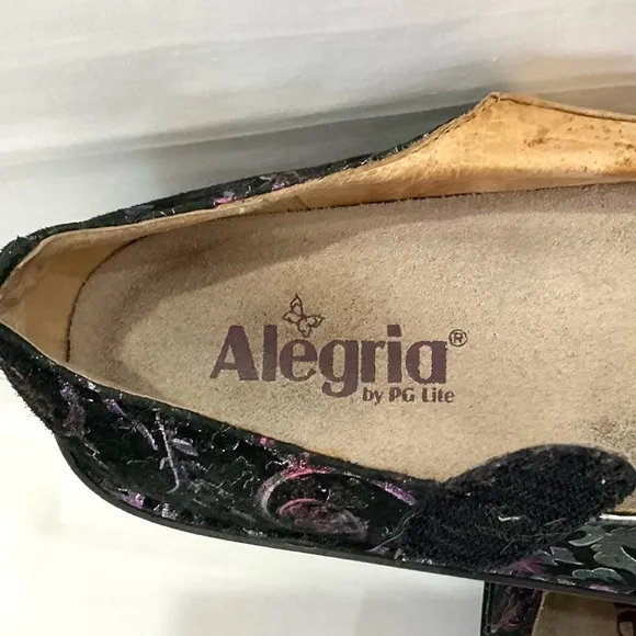 Alegria Paloma PRO Mary Jane Shoes Lovely Metallic Leather EU Sz 38 US 8/8.5