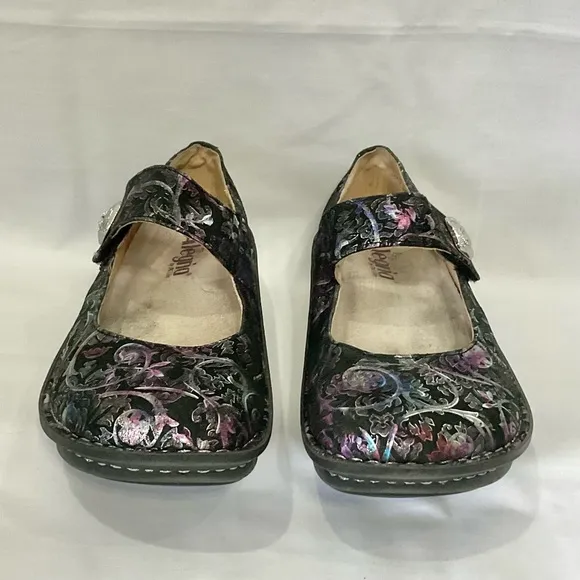 Alegria Paloma PRO Mary Jane Shoes Lovely Metallic Leather EU Sz 38 US 8/8.5