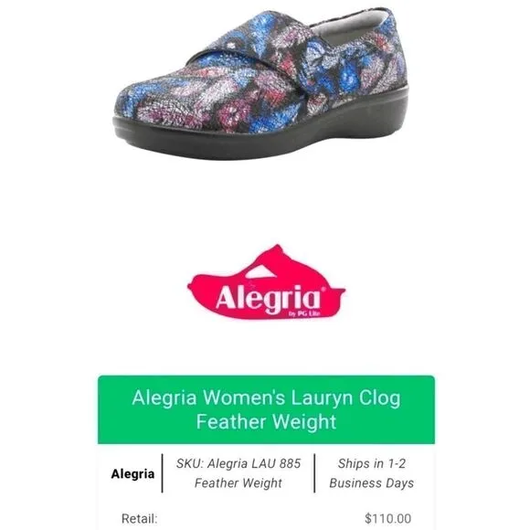 Alegria Lauryn Burgundy Metallic Comfort Shoes Clogs