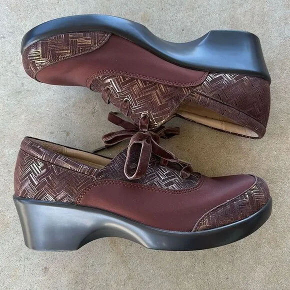 Alegria Maditerlockin Choco Leather Shoes Women’s Size 39