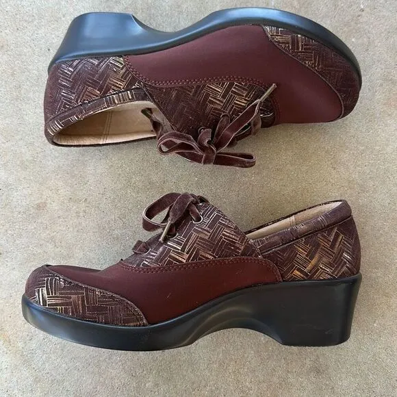 Alegria Maditerlockin Choco Leather Shoes Women’s Size 39