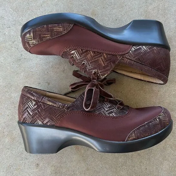 Alegria Maditerlockin Choco Leather Shoes Women’s Size 39