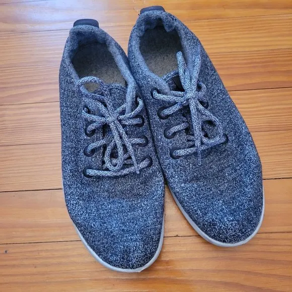 Allbirds 9 Gray Merino WOOL RUNNERS Lace Up Comfort Shoes Sneakers