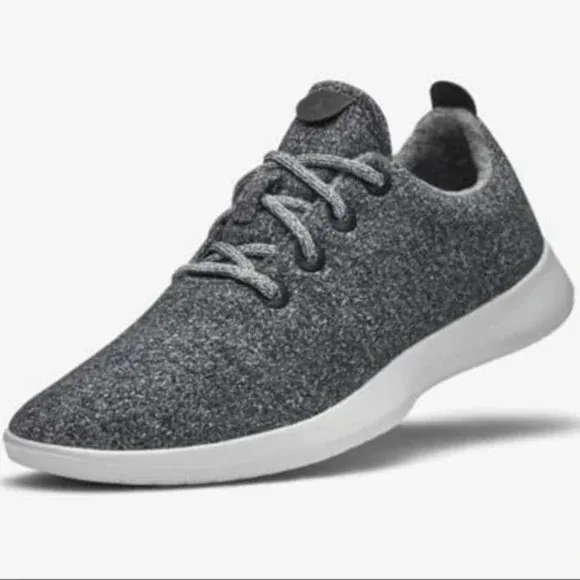 Allbirds 9 Gray Merino WOOL RUNNERS Lace Up Comfort Shoes Sneakers