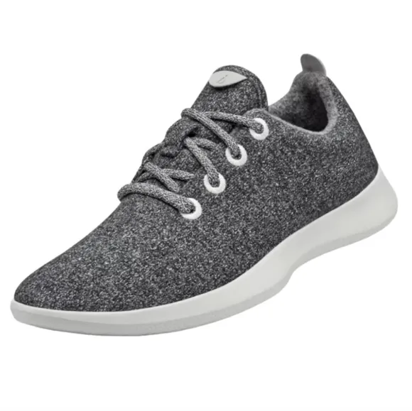 Allbirds Lace Up Sneakers Wool Runners  Washable Eco Friendly Gray Gorpcore 7