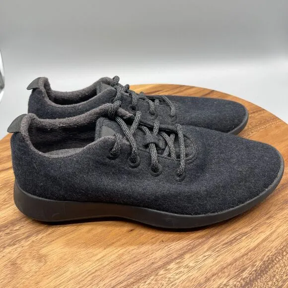 Allbirds Wool Runners Mens Size 10 Raven Black Soles Running Comfort Sneakers