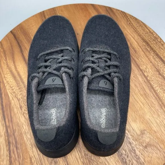 Allbirds Wool Runners Mens Size 10 Raven Black Soles Running Comfort Sneakers