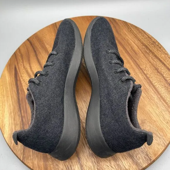 Allbirds Wool Runners Mens Size 10 Raven Black Soles Running Comfort Sneakers
