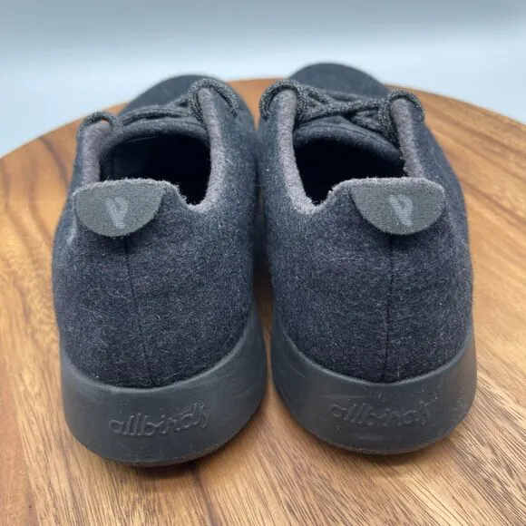 Allbirds Wool Runners Mens Size 10 Raven Black Soles Running Comfort Sneakers