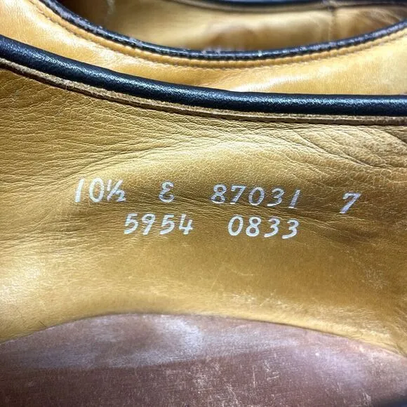 ALLEN EDMONDS Hillcrest Bourbon Oxford Dress Shoes Made In USA Men's 10.5 E WIDE