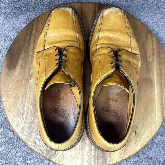 ALLEN EDMONDS Hillcrest Bourbon Oxford Dress Shoes Made In USA Men's 10.5 E WIDE