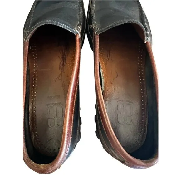Allen Edmonds Mens Boulder Loafers Sz 10 E Black Brown Leather Driving Shoes