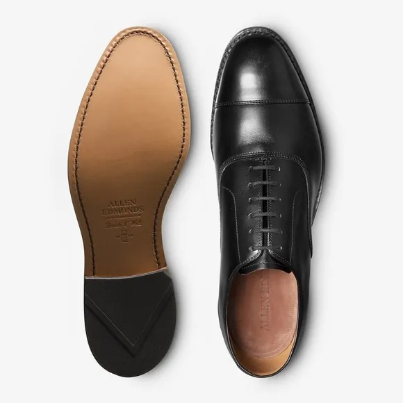 Allen Edmonds Park Avenue Cap-Toe Black Leather Oxford Dress Shoes | 11B