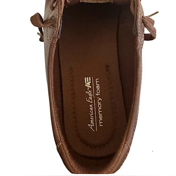 American Eagle Drew Ox Lace-up Memory Foam Sneaker Shoes,Mocha Brown,Size 12,NWT