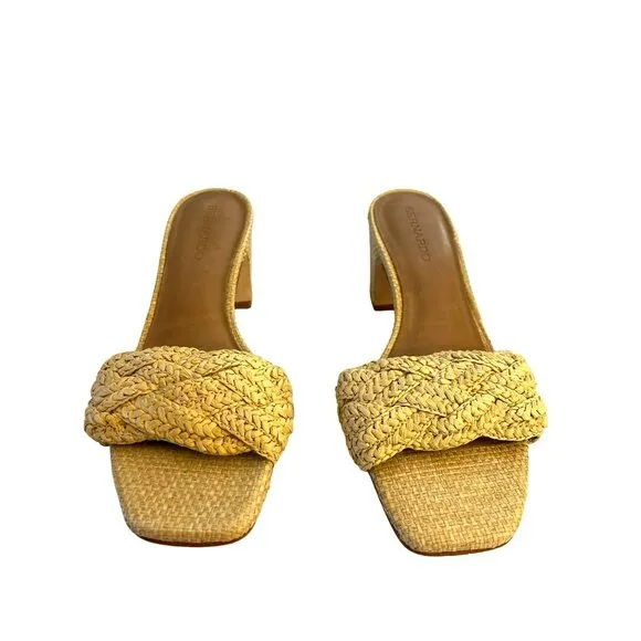 Anthropologie Bernardo Bali Heeled Mule Sandal Shoes Sz 7.5 NEW